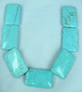 Turquise BAGETE shape beads